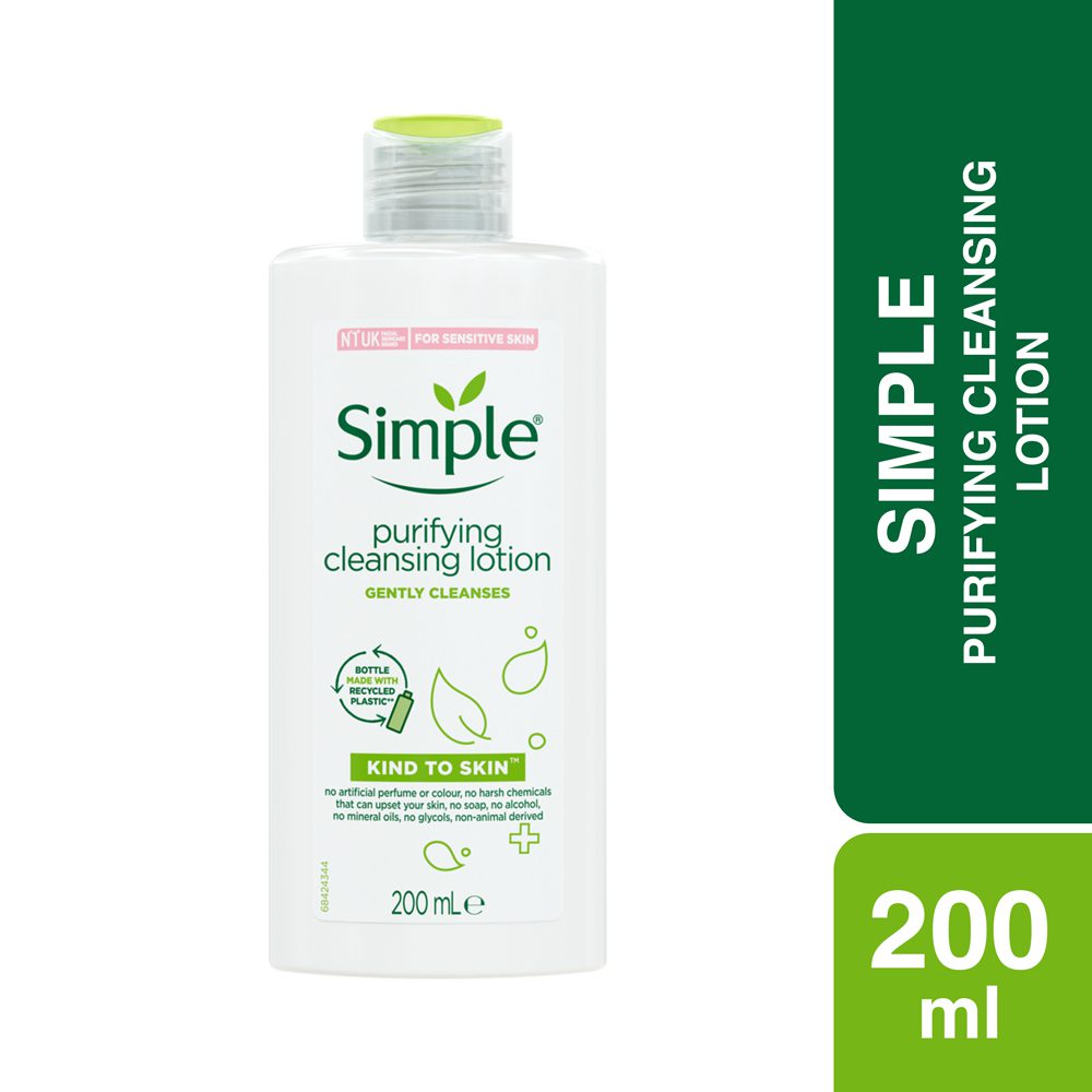 Simple Kind to Skin Purifying Cleansing Lotion 200ml Simple Kind to Skin Purifying Cleansing
