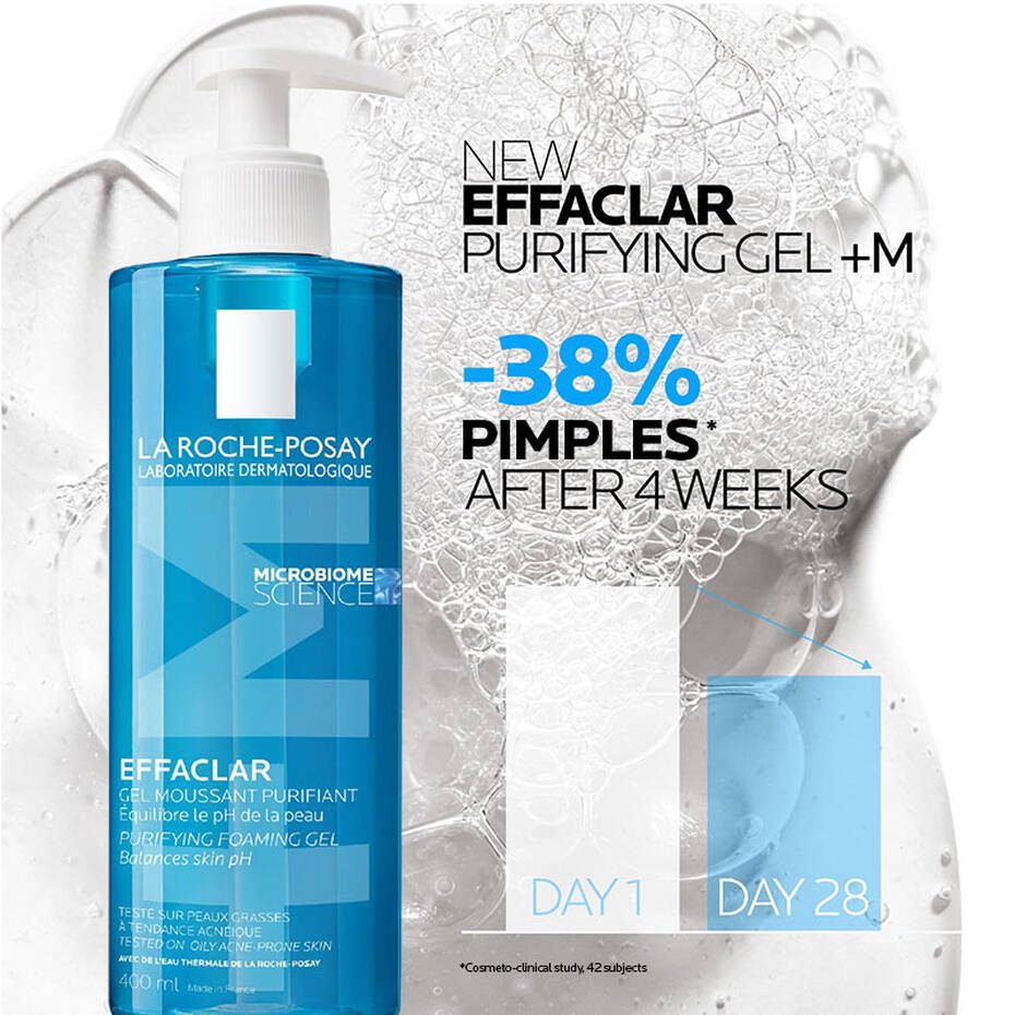 400ml_4 La Roche Posay Effaclar + M Purifying Foaming Gel Cleanser (400ml) - Image 1