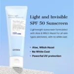 Cosrx Ultra-Light Invisible Sunscreen SPF50 PA++++ 50ml - Image 3