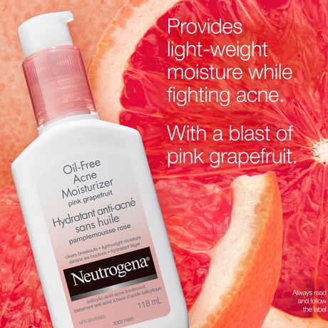 n3 Neutrogena Oil-Free Pink Grapefruit Acne Moisturizer-118ml - Image 1