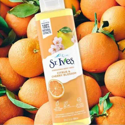 st2 St. Ives Energising Citrus & Cherry Blossom Body Wash-650ml - Image 1