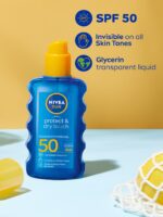 Nivea Sun Protect & Dry Touch SPF 50 Sunscreen Spray Lotion-200ml - Image 3