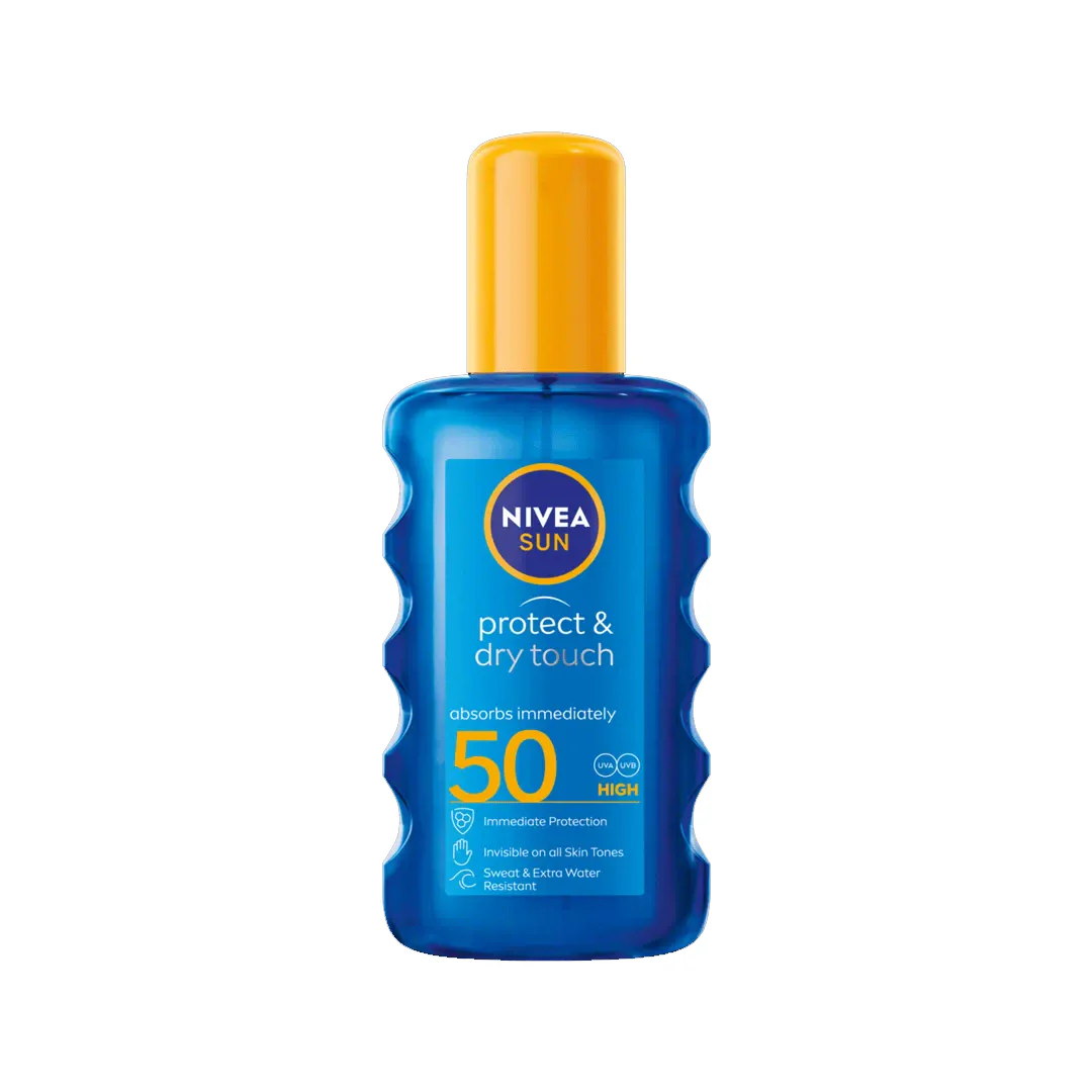 ns2 Nivea Sun Protect & Dry Touch SPF 50 Sunscreen Spray Lotion-200ml - Image 1