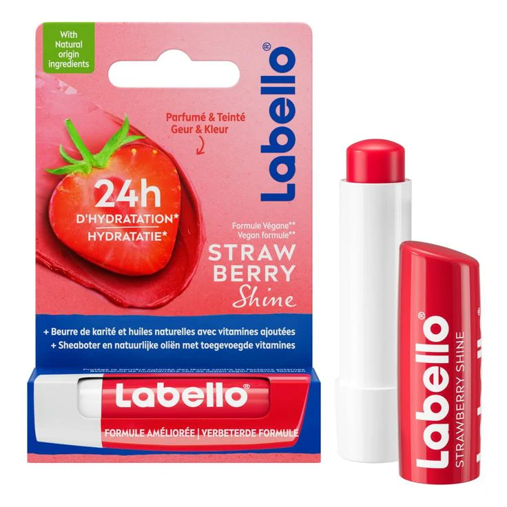 l1 Labello Strawberry Shine Lip Care Balm - Image 1