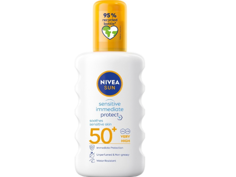 ns1 NIVEA SUN Sensitive Immediate Protect Spray SPF50 (200ml) - Image 1